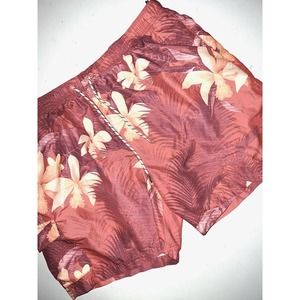 TOMMY BAHAMA TRUNKS FLORAL SWIM SHORTS COPYRIGHT PRINT RED PINK ORANGE XXL